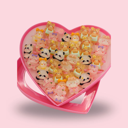 The Cute Ring Box Set with 25 Assorted Rings