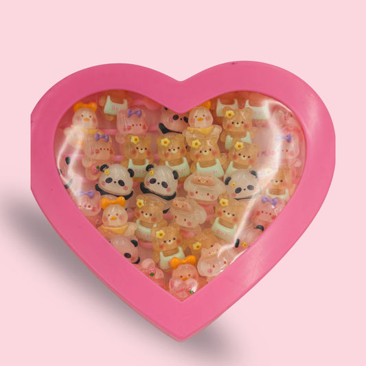 The Cute Ring Box Set with 25 Assorted Rings