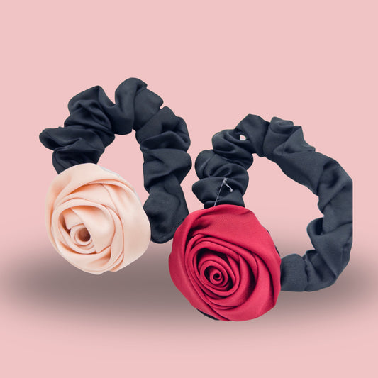 white pink rose rubber band
