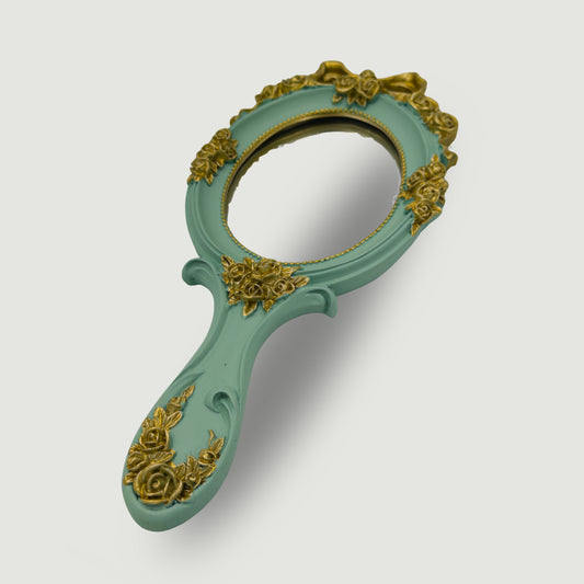 Antique Wooden Hand Mirror