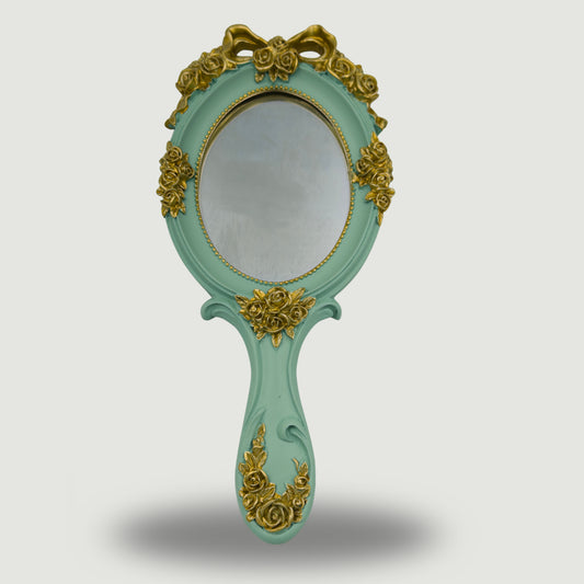 Antique Wooden Hand Mirror