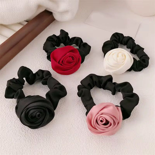 white pink rose rubber band