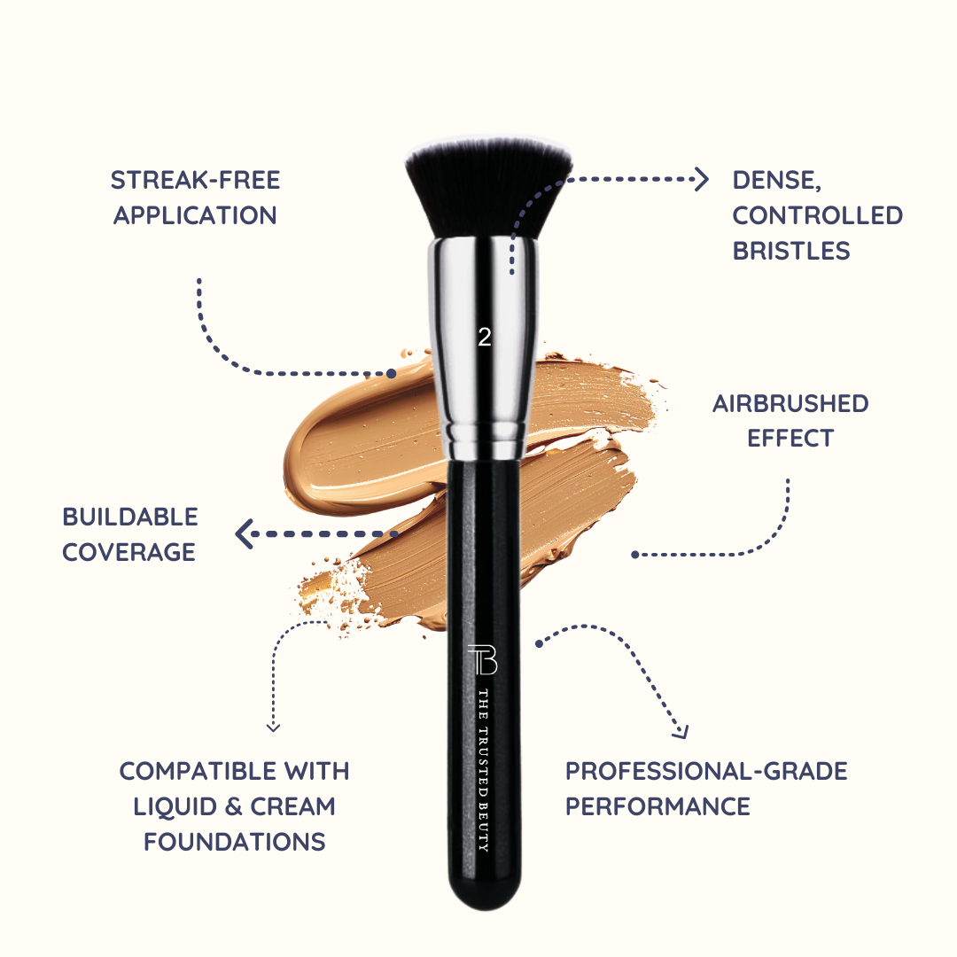 No. 2 Flat Foundation Buffing Brush - Image 2
